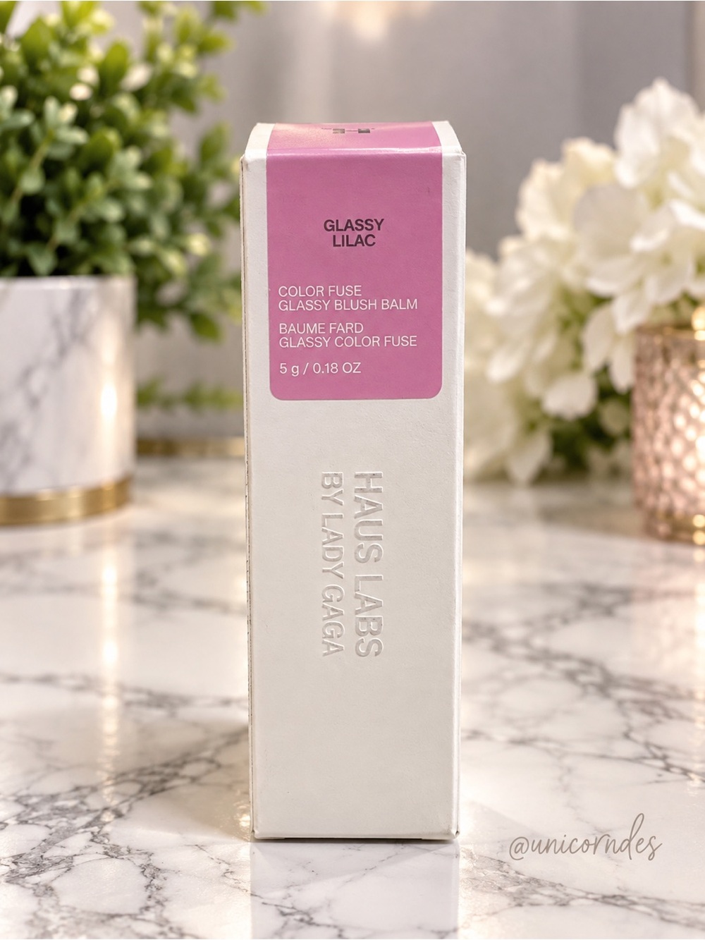 HAUS LABS Color Fuse Glassy Blush Balm Stick Glassy Lilac 5g Full Size